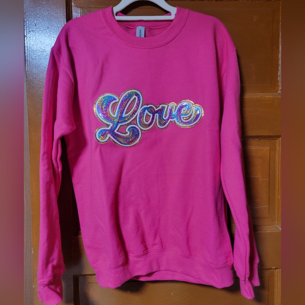 Sequin Patch Pullover - image 1